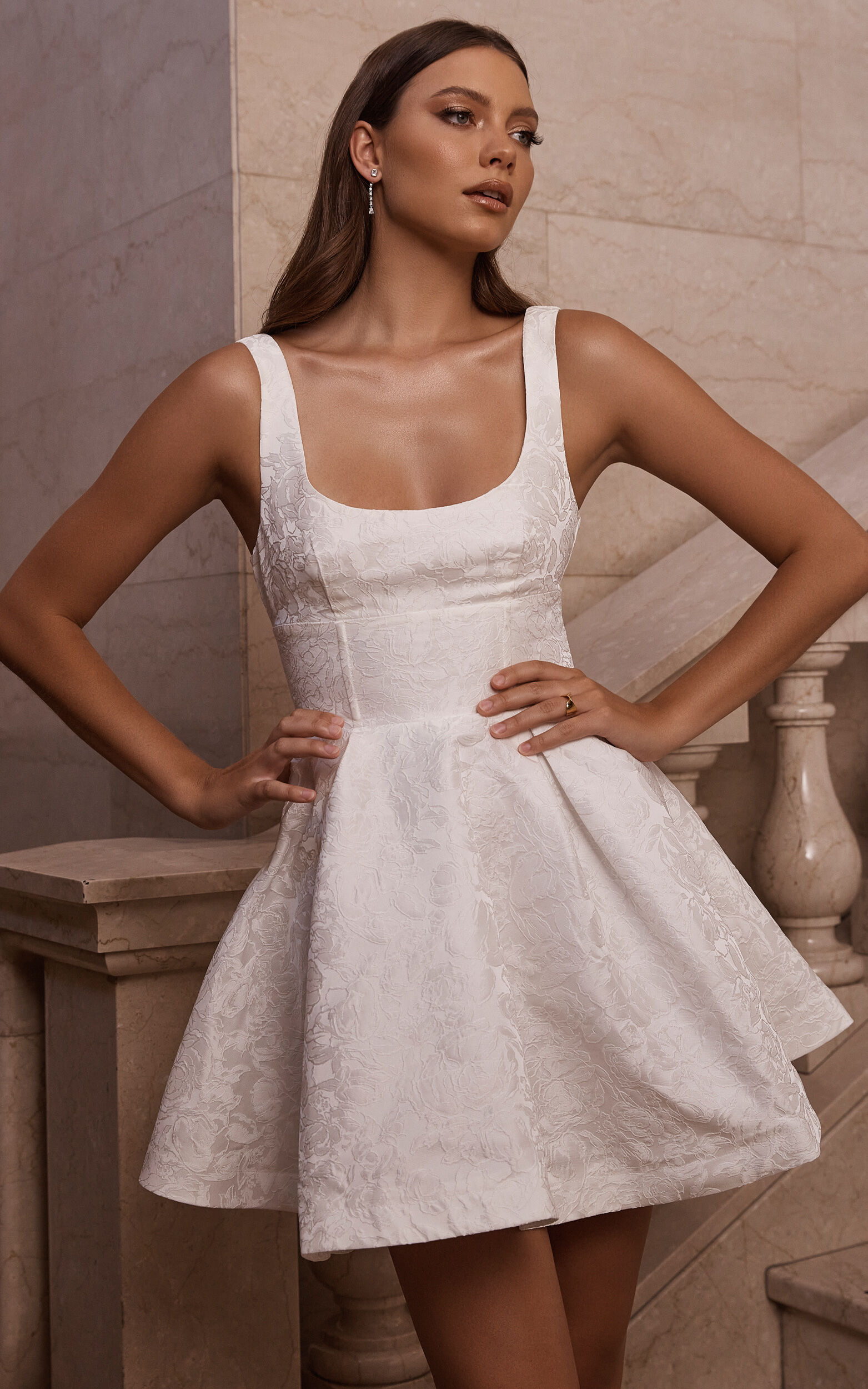white on white dress